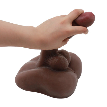 Realistischer 2-in-1 Masturbator mit Dildo & Anus - 18 cm flexibles Design für ultimativen Genuss