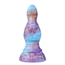 21 cm Astro Fantasy Dildo mit Saugnapf | Vibrationslampen-Design in Lila, Blau und Gold |.