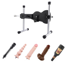 Sexmaschine – 3 Dildos, Pocket Pussy & Federadapter, kabellos