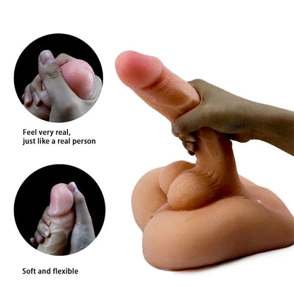 Taboo Toys Realistischer Mega Dildo mit Anus und Saugnapf - 18 cm für ultimative Hände-frei.