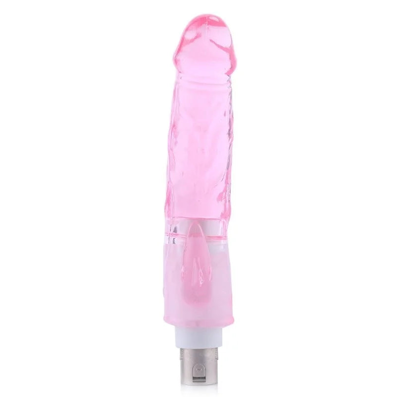 Dildo Pink mit Klitorisstimulation 3XLR-Anschluss für die Auxfun Basic Sexmaschine