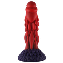 Wildolo Fantasy Saugnapf Dildo Nesbu - 21 cm, Rot | Realistisches Silikon-Vibrationsspielzeug für intensive Erlebnisse.