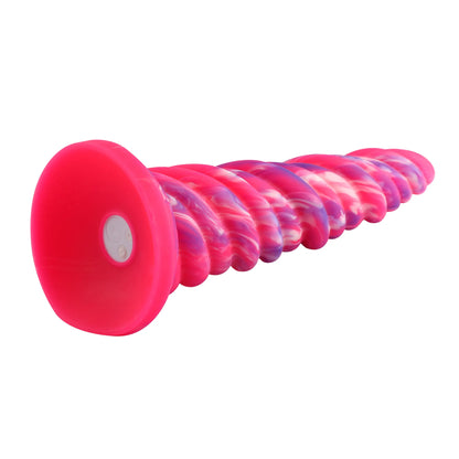 Premium Silikon Anal Dildo mit einzigartigem Design, Vibration - Freihändige Freude - 25 cm