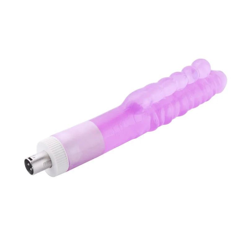 Doppelt gerippter 3XLR Dildo für Auxfun Basic Sexmaschine