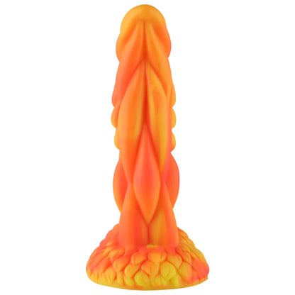 Wildolo Fantasy Saugnapf-Dildo Orange 21 cm - Vibrating Realistischer Oranger Dildo für freihändige Anwendung.