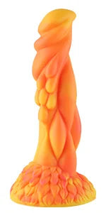 Wildolo Fantasy Saugnapf-Dildo Orange 21 cm - Vibrating Realistischer Oranger Dildo für freihändige Anwendung.