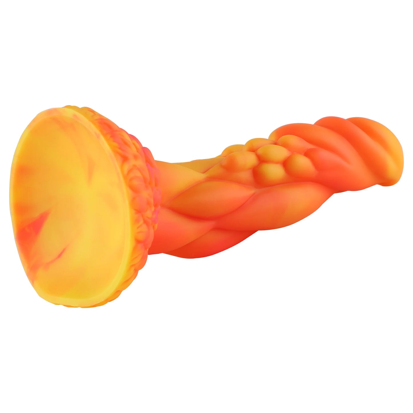 Wildolo Fantasy Saugnapf-Dildo Orange 21 cm - Vibrating Realistischer Oranger Dildo für freihändige Anwendung.