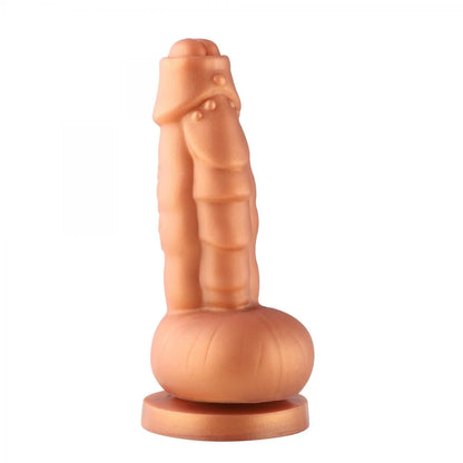 Hippo Fantasy XL Saugnapf-Dildo 20 cm - Einzigartige Form, Erhebungen & Rillen für intensive Stimulation