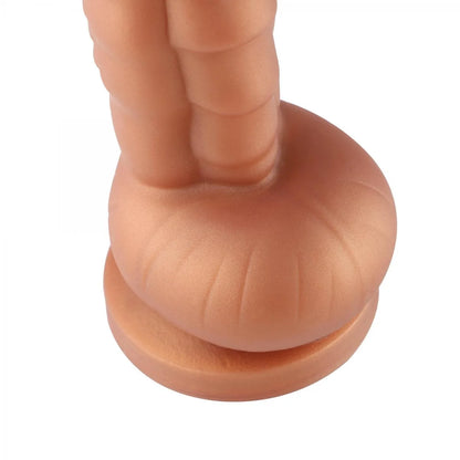 Hippo Fantasy XL Saugnapf-Dildo 20 cm - Einzigartige Form, Erhebungen & Rillen für intensive Stimulation
