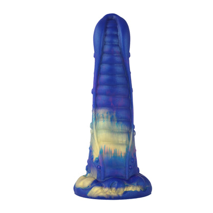 21 cm blauer Zungenmonster-Dildo mit Saugnapf | Strukturiertes Silikon | Schneller Versand