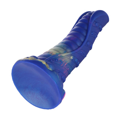 21 cm blauer Zungenmonster-Dildo mit Saugnapf | Strukturiertes Silikon | Schneller Versand