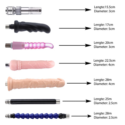 Auxfun® Basic Sexmaschine - Paket Mateo mit Dildos und Zubehör