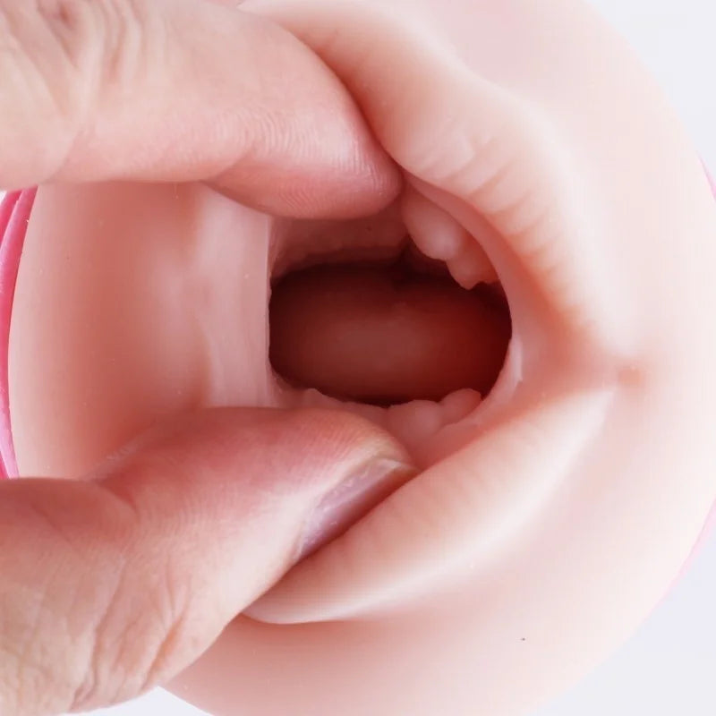 Pocket Masturbator Mund Pink mit 3XLR-Anschluss für Auxfun Basic Sexmaschine