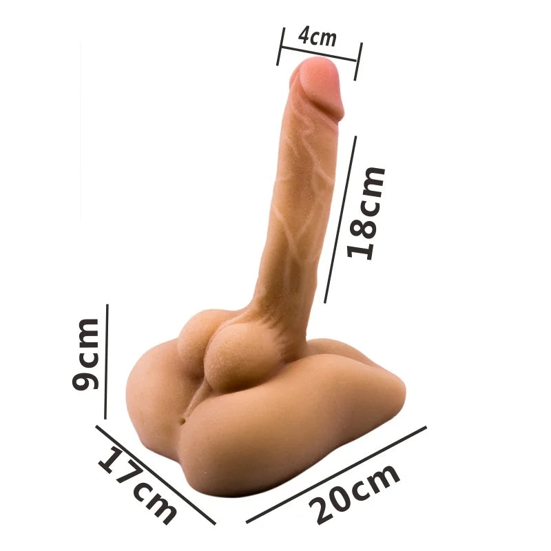 Taboo Toys Realistischer Mega Dildo mit Anus und Saugnapf - 18 cm für ultimative Hände-frei.