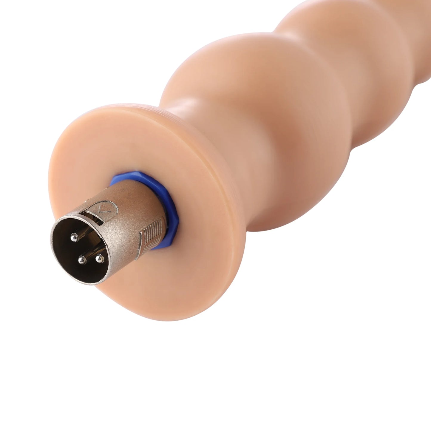 Rippendildo 3XLR für Auxfun Basic Sexmaschine Beige 21 cm