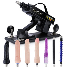 Paket Zorro Auxfun Basis-Sexmaschine mit 7 Dildo-Aufsätzen