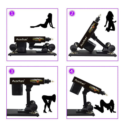 Paket Stormi Sexmaschine Auxfun Basic mit 4 Aufsätzen