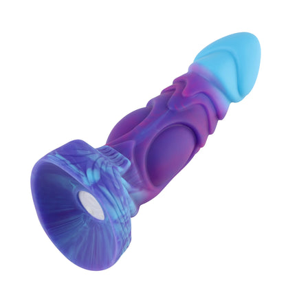 10 Modi Vibrations-Fantasy-Dildo 16 cm mit Saugnapf, App-Steuerung und Fernbedienung | Meermann und.