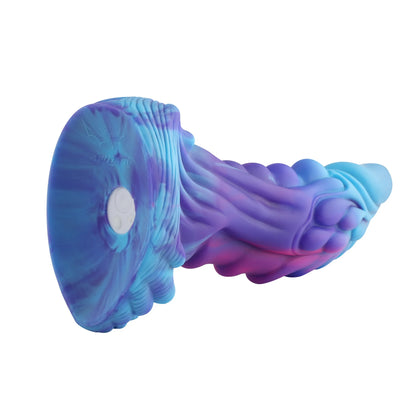 Vibrierender Dildo mit Saugnapf und App - 21 cm Blau | 10 Vibrationsmodi, realistische Textur,
