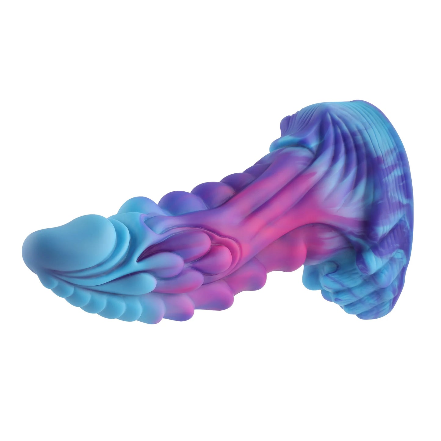 Vibrierender Dildo mit Saugnapf und App - 21 cm Blau | 10 Vibrationsmodi, realistische Textur,