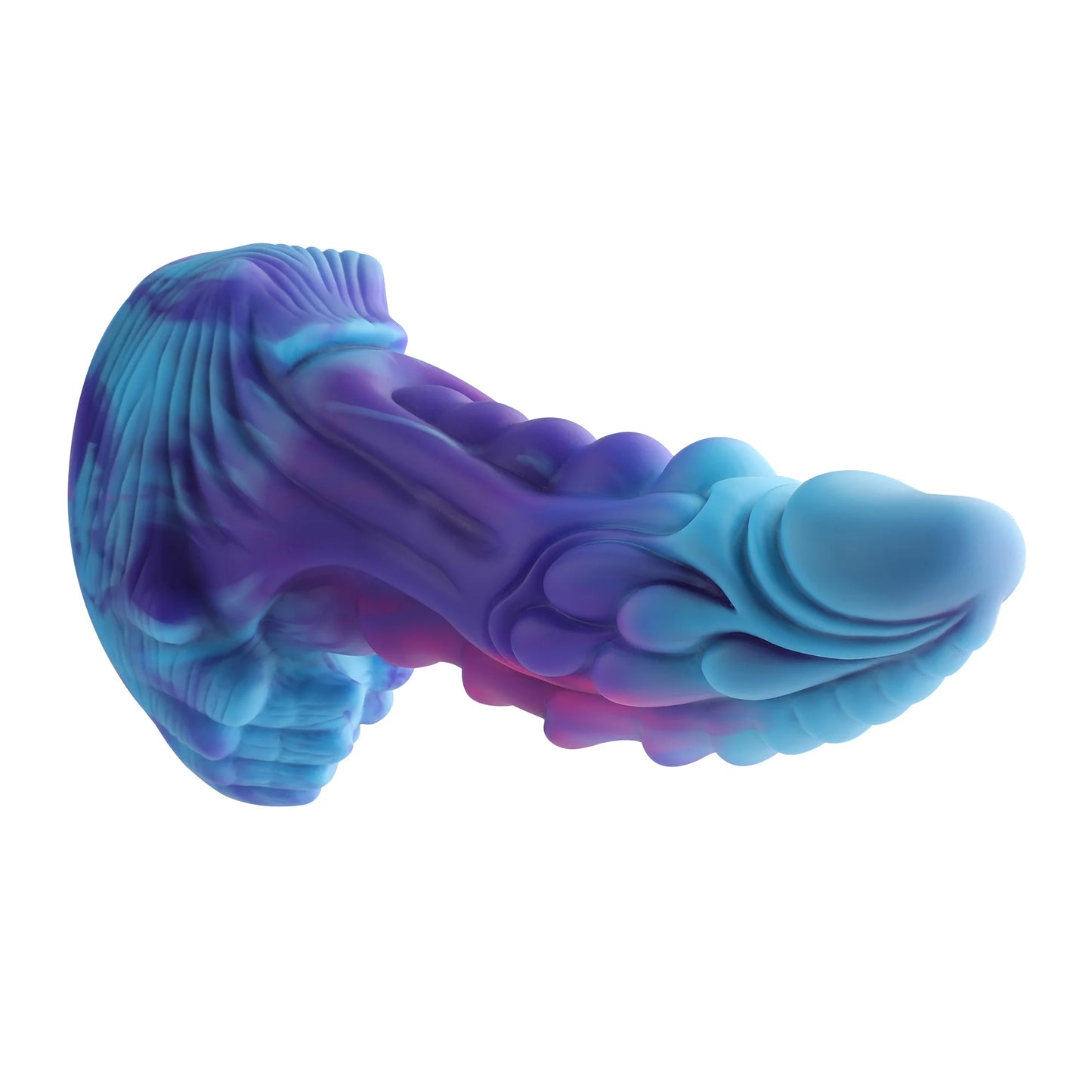 Vibrierender Dildo mit Saugnapf und App - 21 cm Blau | 10 Vibrationsmodi, realistische Textur,