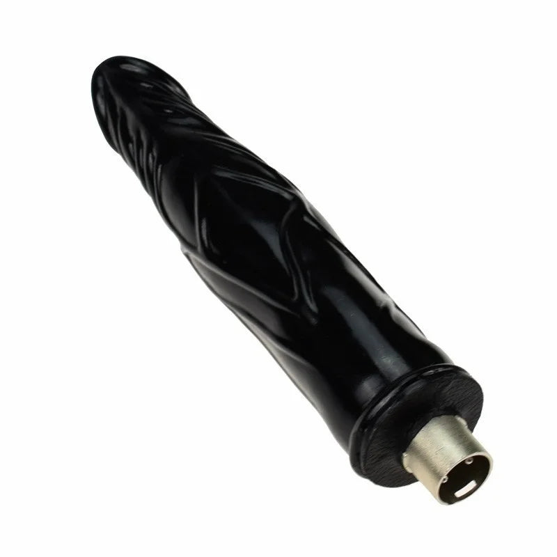 Schwarzer Dildo 17 CM mit 3XLR-Anschluss für Auxfun Basic Sexmaschine